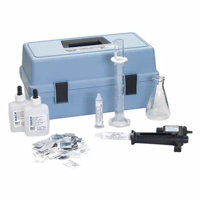 HACH Hardness Test Kit: Calcium Hardness, 10 to 4000 mg/L CaCO₃, 0.1 to 10, 100 Tests - Manual Titrator Test Kits