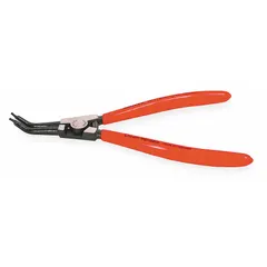 External retaining-ring pliers for installing and removing circlips on shafts with diameters from 40 mm to 100 mm. Features a 0.091 in tip diameter and 8 1/4 in overall length. Suitable for industrial maintenance, automotive repair, and machinery assembly.