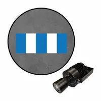 VISUAL WORKPLACE INC. Virtual Safety LED Walkway: Virtual Safety LED Walkway, Blue/White Stripe (MPN 66-3139-601EX-PS404)