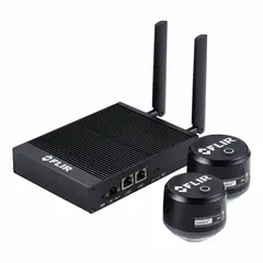 The FLIR SV88-KIT is a digital vibration sensor kit that includes two remote monitoring sensors with a sensitivity detection range of ±16 g. It is used for continuous monitoring of machinery vibration in industrial environments to detect abnormal patterns indicating equipment wear or imbalance, supporting predictive maintenance.