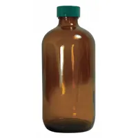 QORPAK Sampling Bottle: 960 mL, Amber, 33-400, Urea, 12, Polyethylene/PTFE, Type III (MPN GLC-02004)