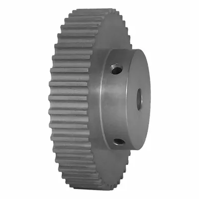 Dayton Timing Pulley: Curvilinear, Fixed, For 9 mm Belt Wd, 44 Teeth, 5 mm Pitch - HTD Section Fixed-Bore Timing Pulleys with Hub