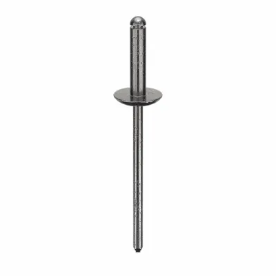 OEM Large Flange Blind Rivet, 1/8" dia, 1 27/32" Overall Length, Steel, 500-Pack - Large Flange Blind Rivets