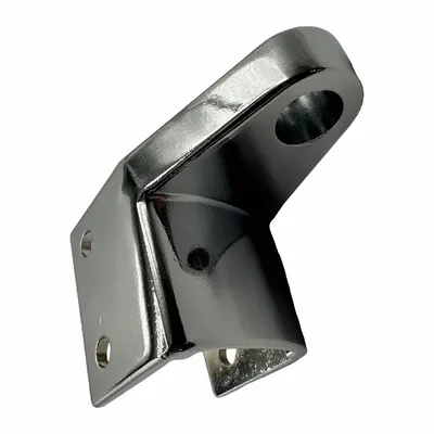 HADRIAN Hinge Wrap: Chrome Zamac, Chrome-Plated, 1 7/8 in Overall Ht - Door Hinge Parts for Bathroom Partitions