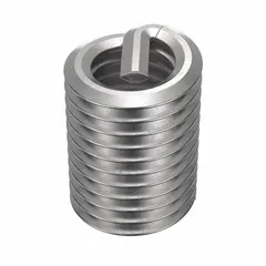 Free-running tanged helical insert for repairing or reinforcing internal threads in metal components. #10-32 thread size, plain finish, 18-8 stainless steel. Pack of 1,000.