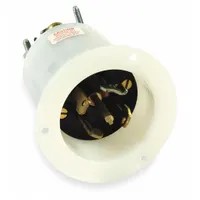 HUBBELL Locking Inlet: Non-NEMA, Black, 120/208V AC, 20 A, 4 Pole, 5 Blade (MPN HBL45985CL)