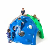 ULTRAPLAY Climber: 21 ft Installation Zone Dia, Rotomolded Plastic, Blue/Green/Beige (MPN UPLAY-032)