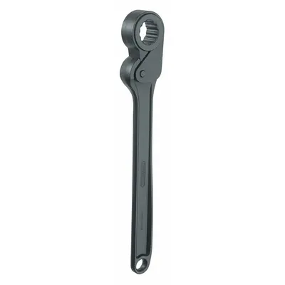 GEDORE Box End Wrench: Chrome, 80 mm Head Size, 40 in Overall Lg, Std - Metric, Single End, 12-Point, Ratcheting Box End Wrenches