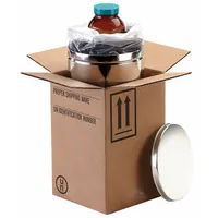 BERLIN Hazardous Material Shipping Kit: 6 in x 6 in x 9 in, ( 1 ) : 8 oz Bottle, 4GV/X1.2/S, 4 PK (MPN HMS-6657M)