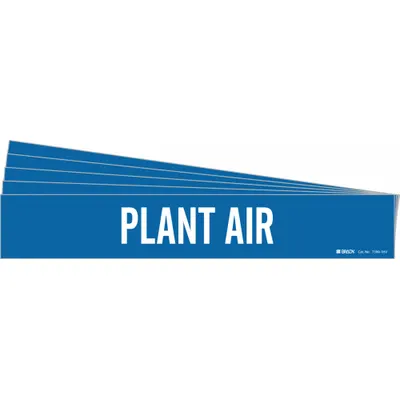 BRADY Plant Air Adhesive Pipe Marker - Plant Air Adhesive Pipe Markers