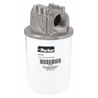 Parker Hydraulic Spin-on Filter: 50 gpm Max. Flow, 150 psi Max. Pressure - Single Head Return Line Hydraulic Filters