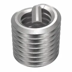 Free-running tanged helical insert for repairing or reinforcing tapped threads in metal. Made from 18-8 stainless steel with dry film lubricant, tensile strength 200,000–250,000 psi. #10-32 fine thread, right-hand orientation. 100-piece pack.