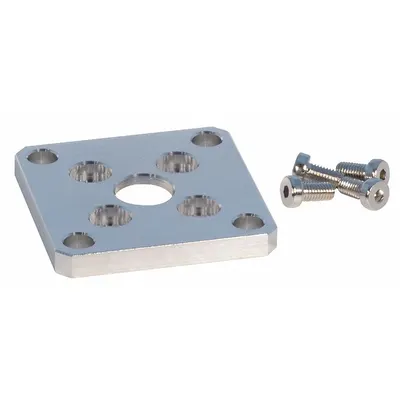 SPEEDAIRE Flange Plate: Flange Mount Type, Fits 32 mm Bore Dia, Aluminum - Flange Plates