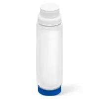 This 24 oz squeeze bottle is NSF Certified for food-contact surfaces and dishwasher safe. With a 2 1/8 in opening diameter and 10 5/8 in overall height, it is suited for dispensing condiments, sauces, and oils in commercial food service settings
