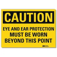 Caution Sign: Reflective Sheeting, Adhesive Sign Mounting, 10 in x 14 in Nominal Sign Size (MPN U4-1268-RD_14X10)