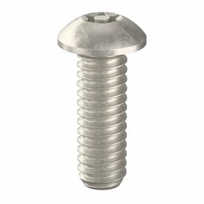 TAMPER-PRUF SCREW Tamper Resistant Screw: 1/4"-20 Thread Size, 3/4 in Lg, Stainless Steel - Button Head Tamper-Resistant Machine Screws