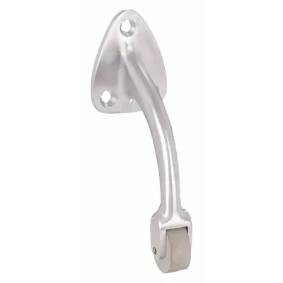 OEM Curved Roller Stop: Door - Mounted, 5 in Lg, 1 5/8 in Wd, 2 5/8 in Overall Ht - Standard Door Stops