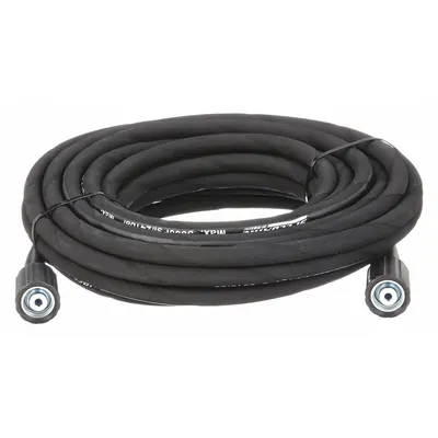 SPEEDAIRE Pressure Washer Hose: 5/16 in ID, 50 ft Lg, Rubber, Black - Sewer Hoses