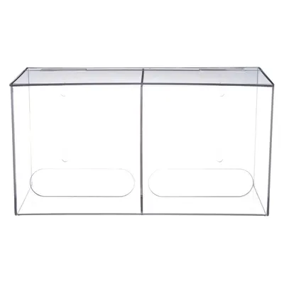 OEM APPROVED VENDOR Clear PETG Wall-Mount Top-Load Glove Dispenser - General Purpose Wall-Mount Bulk Glove Dispensers