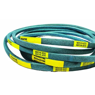 MEGADYNE V-Belt: MXV4-370, 37 in Outside Lg, Bare Back Fabric, 1/2 in Top Wd - MXV4 Section Lawn & Garden V-Belts