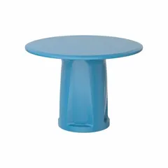 This cylinder base table from CORTECH has a 42-inch overall diameter and a Slate Blue polyethylene base. It features a No Game Top design and is Ballast Accepted for added stability. Suitable for commercial or residential outdoor settings such as patios, parks, and break areas.