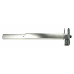 Rim-type exit device with touchbar style, chrome finish. Designed for commercial doors up to 3 ft wide. ADA compliant for accessible egress in high-traffic applications.