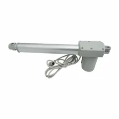 This high/low actuator is designed for adjusting the height of healthcare beds, facilitating patient comfort and caregiver access. It is constructed with metal and plastic components, finished in gray, and compatible with Drive Medial P750 systems.