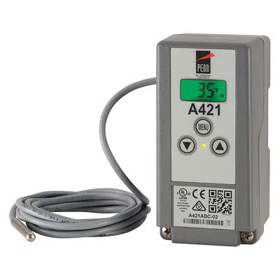 JOHNSON CONTROLS Temperature Control: Single Stages, Heat and Cool, -40°F to 212°F, Digital - Single-Stage Electronic Temperature Controls