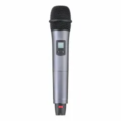 Handheld microphone for audio input in public address, paging, and voice amplification systems. Suitable for commercial and industrial environments requiring reliable voice pickup.