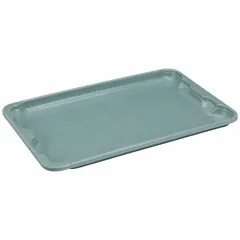 This gray fiberglass lid is designed for use with extreme-temperature stacking and nesting totes. It measures 20 1/2 inches by 12 7/8 inches and is compatible with tote models 2TU17, 2TU18, and 4TH04. The lid provides a cover for industrial storage and transport in environments requiring thermal resistance.