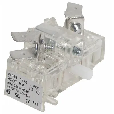 SCHNEIDER Contact Block: 30 mm Panel Mounting Size, 1NC, Momentary - Contact Blocks