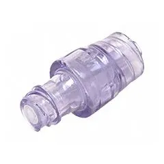 This MEDSOURCE PRN connector is made of clear polycarbonate with a swabbable design, allowing visual confirmation of fluid flow. It is used for intermittent or continuous infusion therapy in clinical fluid access applications.