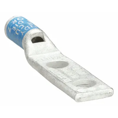 BURNDY Compression Lug: For 6 AWG, Stranded Wire, #10 Stud Size, Std - Two-Hole Compression Lugs