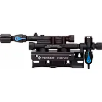 Appliance water filter head with 3/4 in NPT connection. Overall height 6 1/4 in, overall width 16 5/8 in. Used to mount and connect replacement filter cartridges in water filtration systems