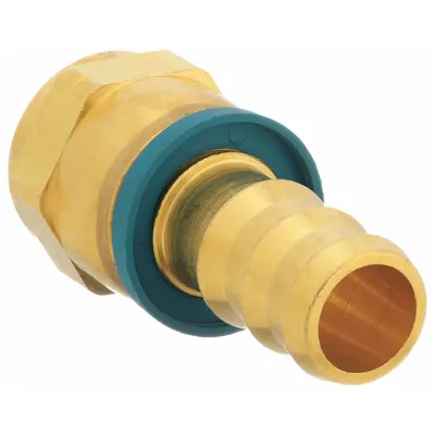 AEROQUIP Barbed Hydraulic Hose Fitting: -6 For Hose Dash Size, For 3/8 in Hose I.D. - Brass Barbed Hydraulic Hose Fittings
