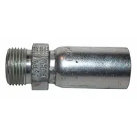 KURT Hydraulic Crimp Fitting: Carbon Steel, Straight, -6 For Hose Dash Size, Male x Male (MPN MF-06-08)