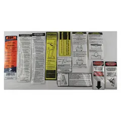 Replacement label kit for Louisville Ladder models L-3022-20PT, L-3022-24PT, L-3022-28PT, and L-3022-32PT. Includes safety and identification labels to replace worn or missing originals.
