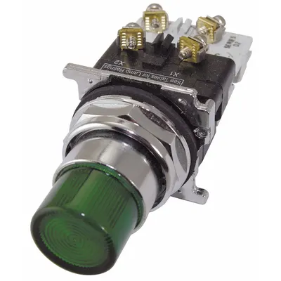 EATON Illuminated Push Button: Illuminated, Extended Profile, Metallic, 30 mm - Illuminated Extended-Length Push Buttons