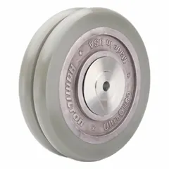 HAMILTON Caster Wheel: 8 in Wheel Dia., 2 in Wheel Wd, Polyurethane, 2,400 lb Load Rating, Aluminum (MPN W-820-SWC95-1/2). Key specifications — Brand: HAMILTON; Tread Shape: UltraGlide; Wheel/Tread Color: Gray.