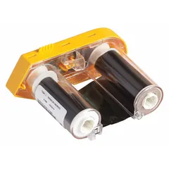 Black resin ribbon in the R6400 series, 2 in x 75 ft, scratch-resistant and RoHS compliant. Designed for use with Brady M611 and BMP61 printers to produce durable labels for industrial identification.
