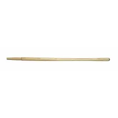 Wood shovel handle designed for closed back solid socket shovels. Used in gardening, landscaping, and construction for digging and moving soil or materials.