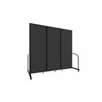 Mobile welding screen with a 90-inch height and 103-inch width, featuring a 1-inch frame. Designed for portable use in industrial settings to contain sparks, UV radiation, and welding flash. Creates a temporary barrier around welding stations, protecting nearby workers from arc glare and debris