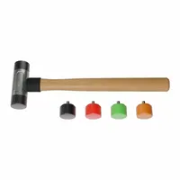 Replaceable Tip Hammer: Urethane, 1 1/2 lb Head Wt, 1 in Tip Dia, 10 in Overall Lg, Replaceable Tips (MPN AM08ZRTWG)