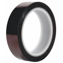 Polyimide film tape with silicone adhesive, 3 inches wide, 36 yards long, and 3.2 mils thick. Brown color, sold as a 12-pack. Designed for high-temperature masking applications such as wave soldering, powder coating, and plasma spraying, where heat resistance and clean removal are required.