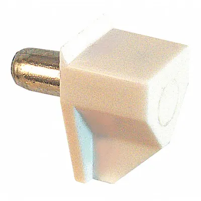 PRIME-LINE Shelf Support: 7/16 in Wd, 47/64 in Lg, 11/16 in Ht, 15 lb Capacity, Plastic - Shelf Supports