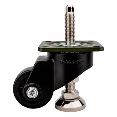 FOOT MASTER GDH-65-ASF-NYN-FBL High-Adjustability Extended-Stem - High-Adjustability Extended-Stem Leveling Plate Casters