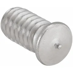 Fully threaded CD weld studs made from 18-8 stainless steel. Thread size 1/4"-20, length 3/8", with UNC-2A-RH thread type. Supplied in a pack of 1,000. Used for attaching components to metal surfaces via capacitor discharge welding.