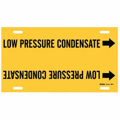 BRADY Low Pressure Condensate Strap-On Pipe Marker 4091-F - Low Pressure Condensate Strap-On Pipe Markers