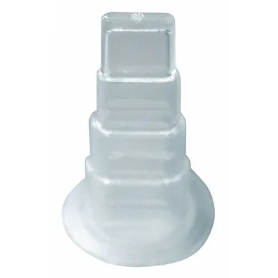 FAST CAP Blade Tip: Transparent White, For GB.GLUBOT.YB - Adhesive Bottle Caps & Tips