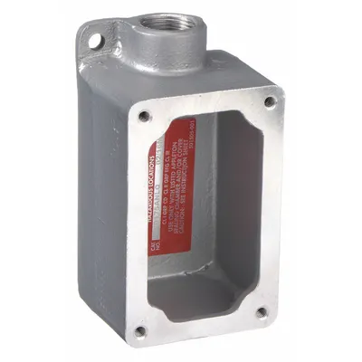 APPLETON ELECTRIC Mounting Body: 1 Gangs, Copper-Free Aluminum, 3/4 in Hub Size - 1-Gang Hazardous Location Electrical Boxes